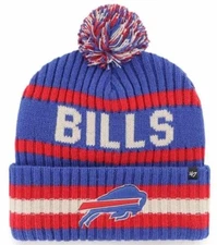 47 Brand x NFL Unisex One Size Buffalo Bills Knit Pom Beanie Blue/Red/White NWT