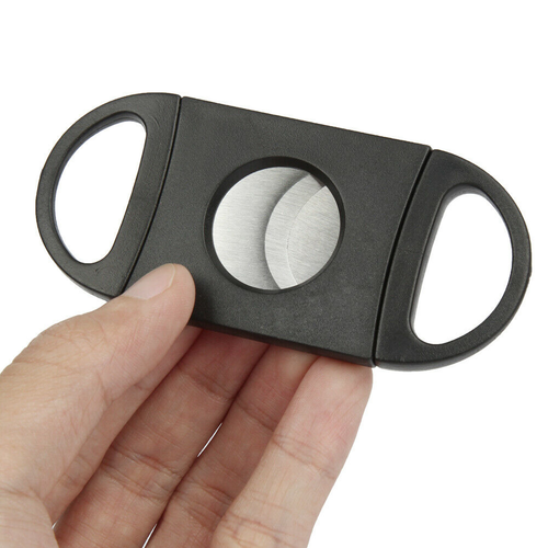 Pocket Cigar Cutter Stainless Steel Double Blade Guillotine Knife Scissors Black - Picture 15 of 15