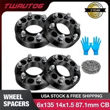 4PCS 1.25" 6x135 Hubcentric Wheel Spacers 14x1.5 For 2015-2024 Ford F150 F-150
