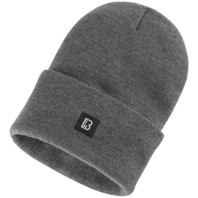 Brandit Watch Cap Rack Fine-knit Elastic Fit Hat Longer Shape Antracite Melange