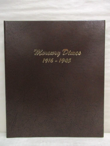 Dansco Coin Album #7123 Mercury Dimes 1916-1945 No Proofs 2-Page Album