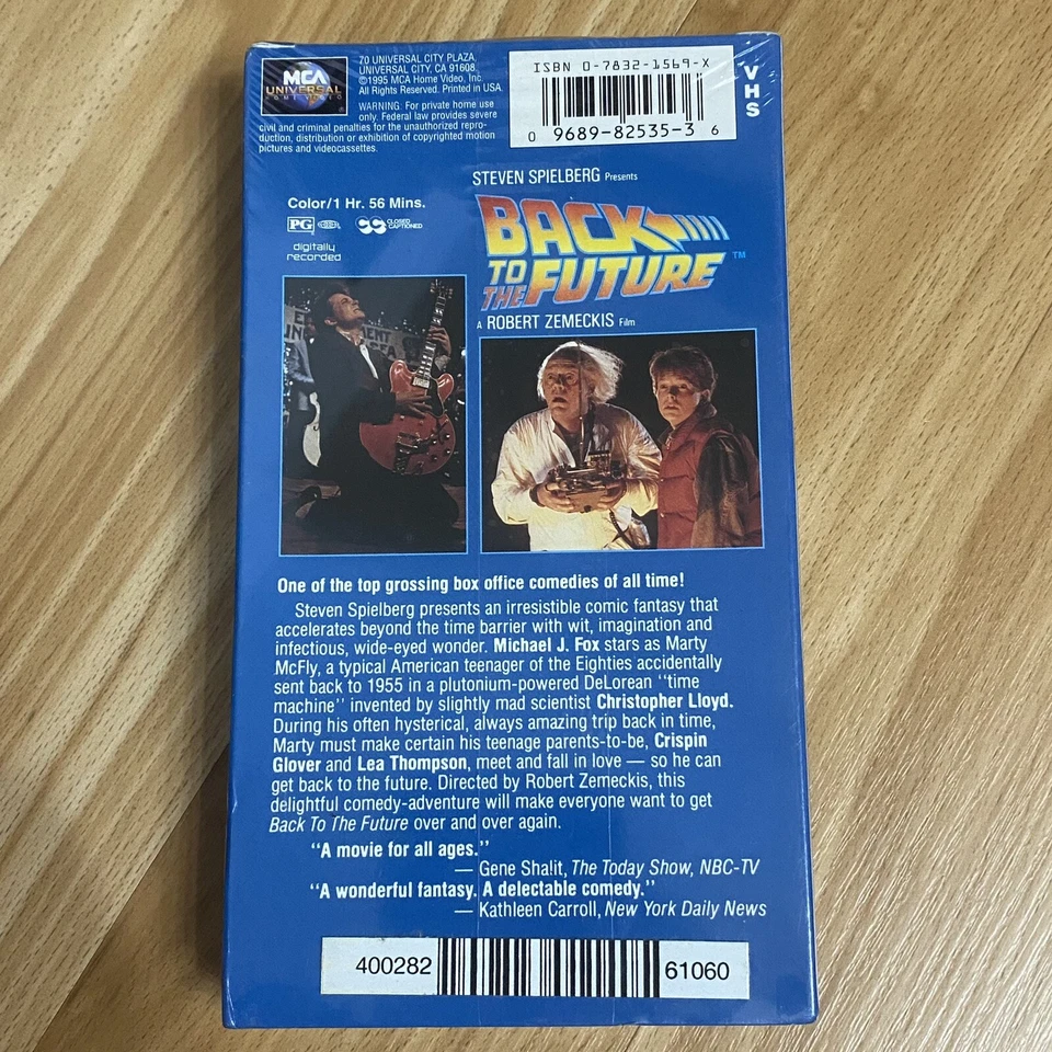 NEW Sealed Back to the Future RARE 1995 VHS White MCA Universal Video Watermark - Image 3 of 4