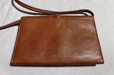 Fossil Emery Brown Leather Convertible Crossbody/Wallet with Removable Strap