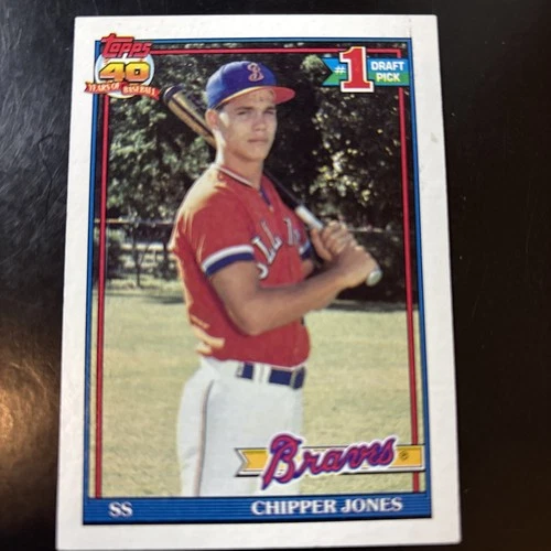 1991 Topps #333 Chipper Jones Draft Pick Rookie Atlanta Braves
