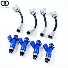4pcs 410cc Fuel Injectors W Plug Play Adapters For Honda Civic Acura Rdx