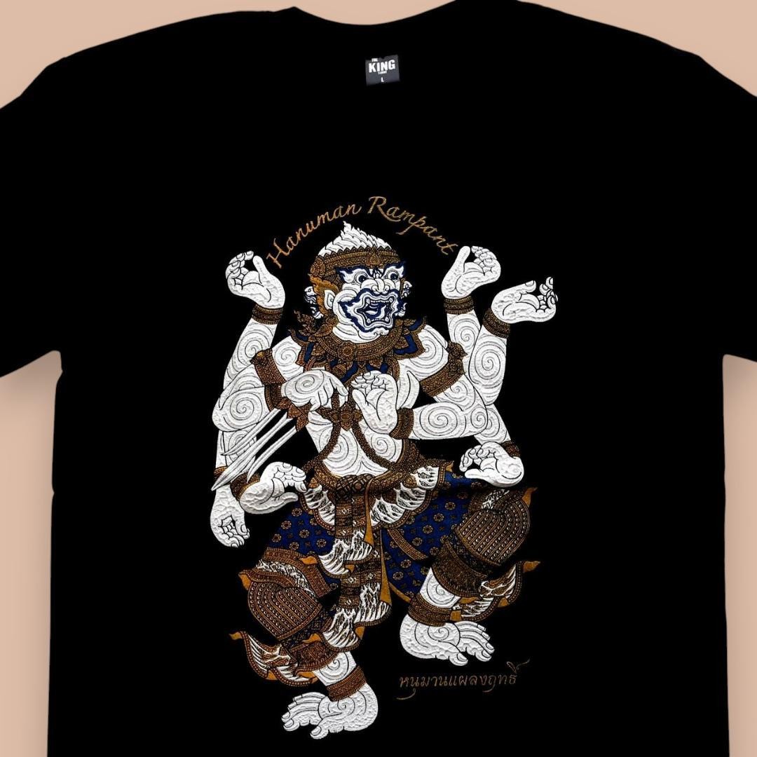 T-Shirt Thailand Hanuman Ethnic Sakyan Mythology   God G1 Women Rare Band Animat