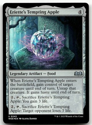 Eriette's Tempting Apple #245 (Foil) (NM) Wilds of Eldraine WOE Magic MTG