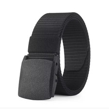 Men's Plastic Tactical Belt Cam Buckle Nylon Canvas Webbing Outdoor Waistband US