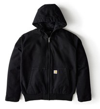 Image of Carhartt Loose Fit Washed Duck Insulated Active Jacket - Black - Size L