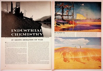 Vintage Industrial Chemistry Science Magazine Article Print 1940s 8-Page