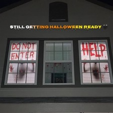 Halloween Decorations Giant Bloody Window Posters Haunted House 2PCS 60"x60"