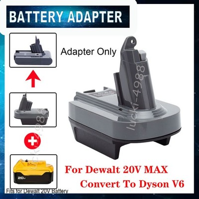 Adapter For Dewalt 20V Li-ion Battery Convert to for Dyson V6 Vacuum Cleaner