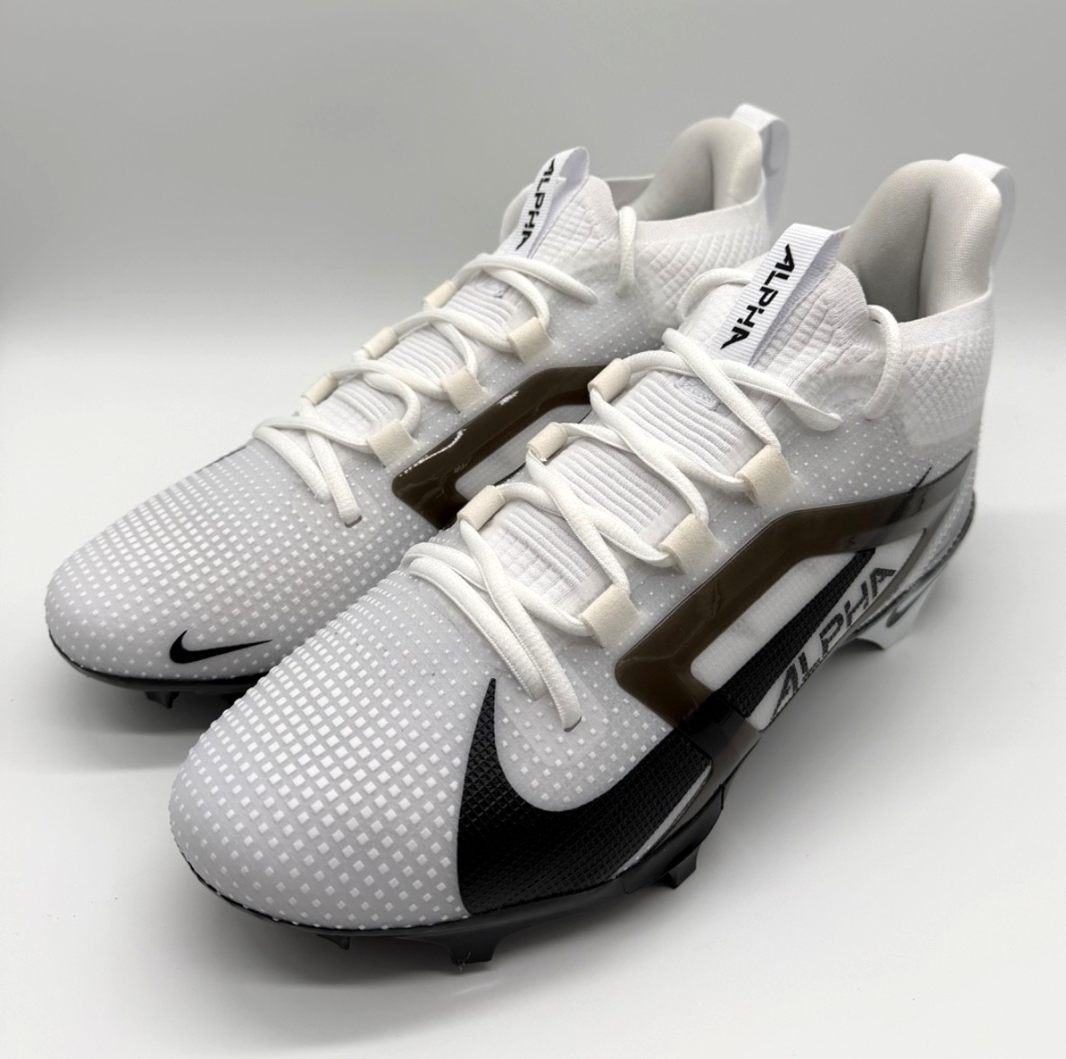 Nike Alpha Menace 4 Elite Wide Football Cleats White Black Size 14 W HF5107-101 Nike Alpha Menace 4 Elite Football Cleats White Black Size  main image 4