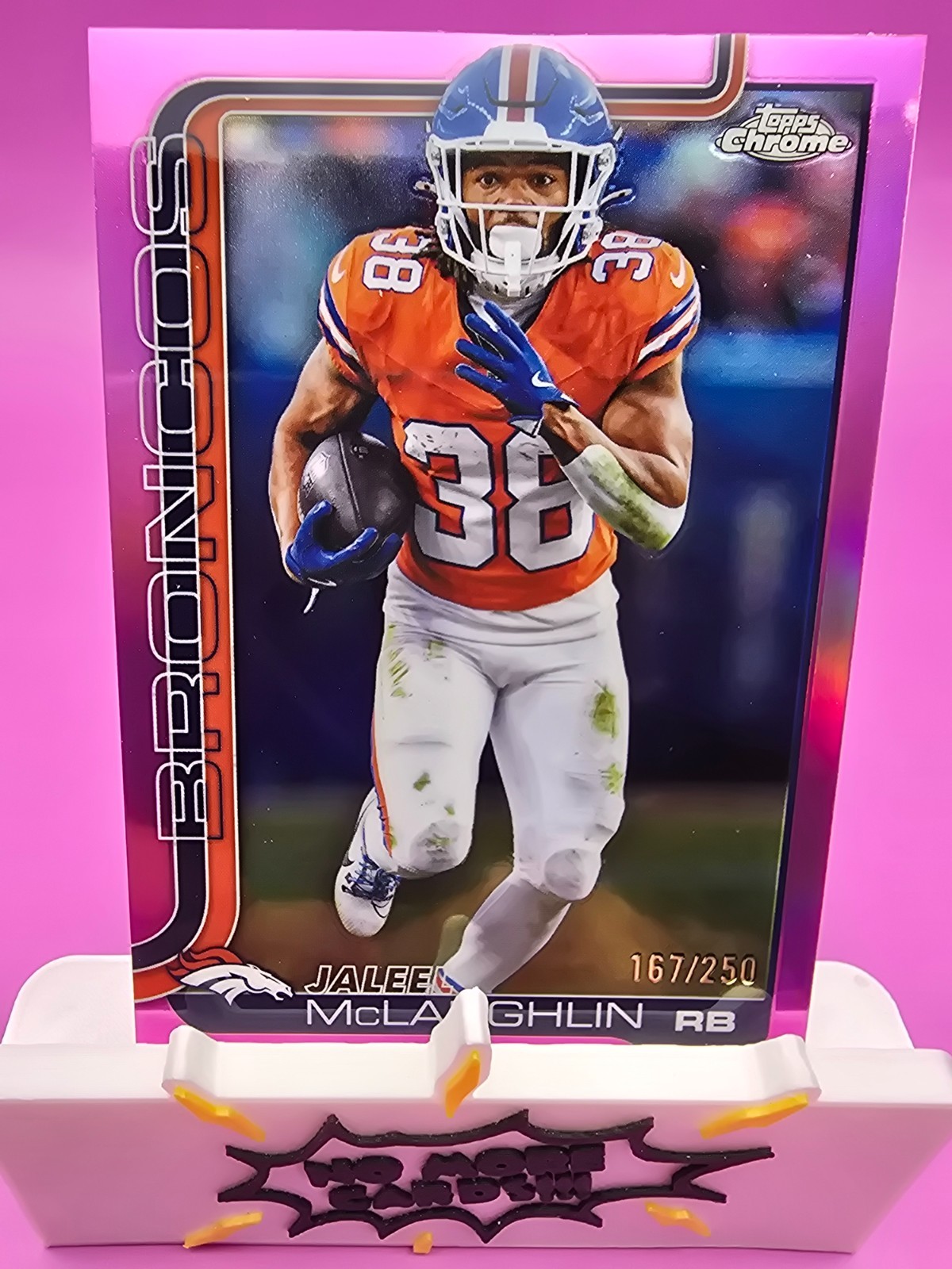 2025 Topps Chrome - Jaleel McLaughlin #90 Pink Refractor /250