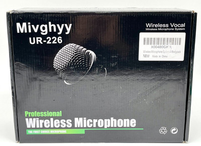 Mivghyy (4 Mics) UHF Professional Wireless Lavalier/Headset System UR-226