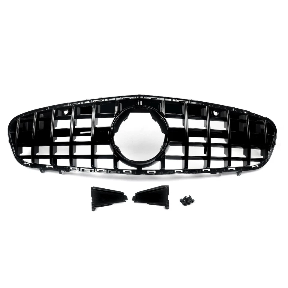 Fit Mercedes Benz R231 SL450 SL500 2017-2022 GT Front Racing Grille Glossy Black Foto 2 de 4