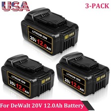 3Pack 20V 12.0AH For Dewalt 20Volt Max XR Lit...
