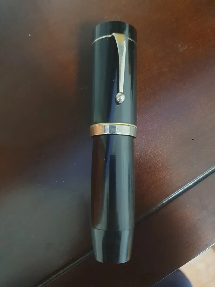 Pluma Estilográfica Jumbo De Colección - Japón - Plumín Chapado en Oro 14K - Pistón Funcionando - Embalaje Original Foto 2 de 4