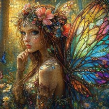 1000 Piece Fantasy Fairy Butterfly Wing Jigsaw Puzzle for Adults Teens, Fun Gi