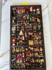 Vintage Printers Letterpress Tray Shadow Box with over 200 Figures, Christmas #2