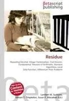 Lambert M. Surhone (U. A.) | Residue | Taschenbuch | Englisch (2026)