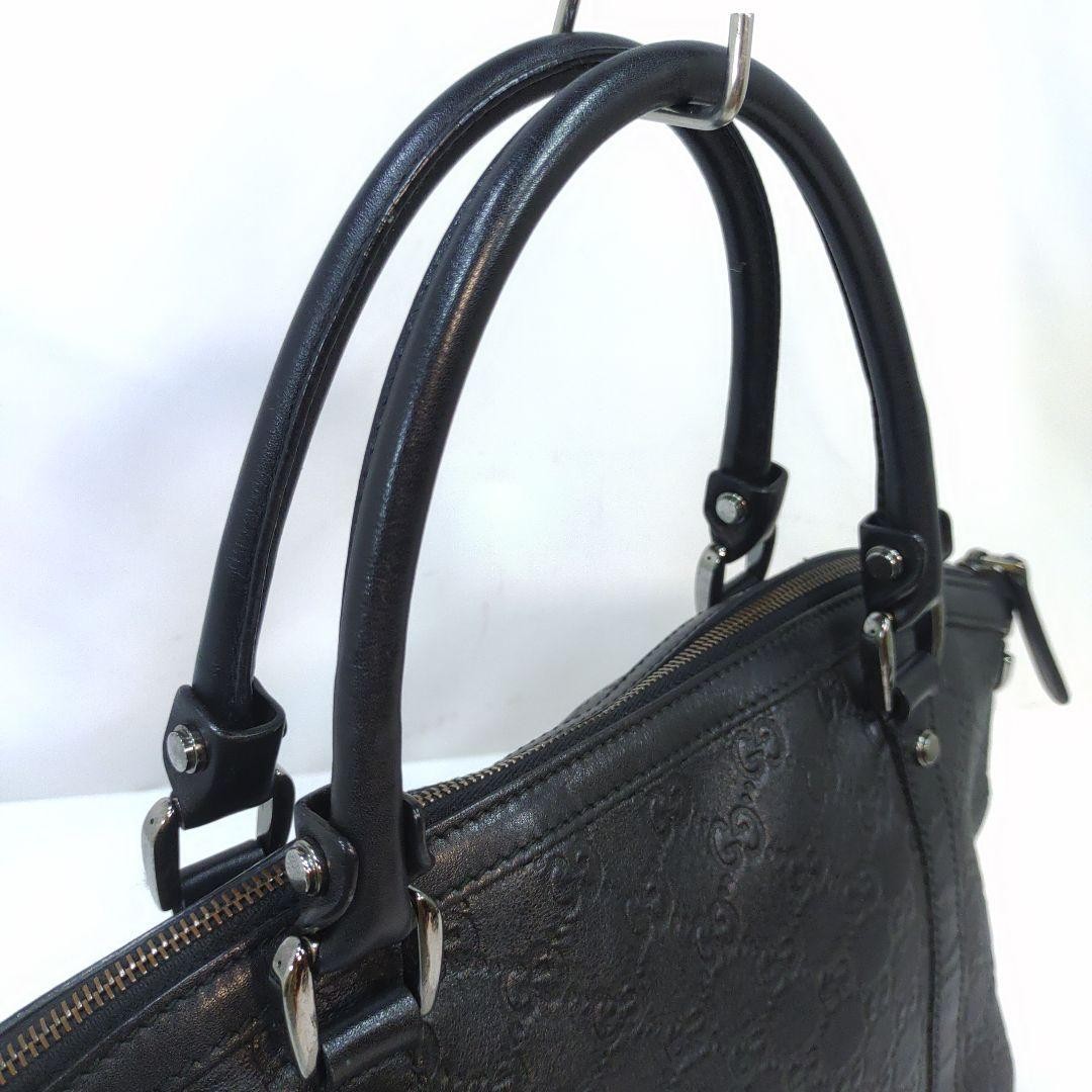 GUCCI Abbey Tote Bag 2Way Leather Black A4 Compatible Excellent Condition thumbnail 4