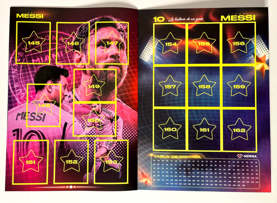 Messi Turntable ALBUM LIONEL MESSI STORY + Full Set 162/162 Stickers Peru Edition 2025 ...