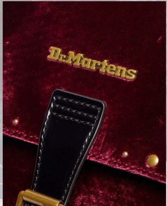 Dr. Martens Velour Backpack Red Black Mini Daypack New with Tags image 2