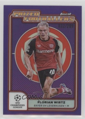 2024 Topps Finest UEFA Club Competitions Purple Refractor /299 Florian Wirtz pe8