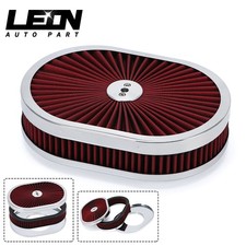 12 X 2 Oval Super Flow Thru Air Cleaner Filter Washable Sbc Bbc For Chevy Ford