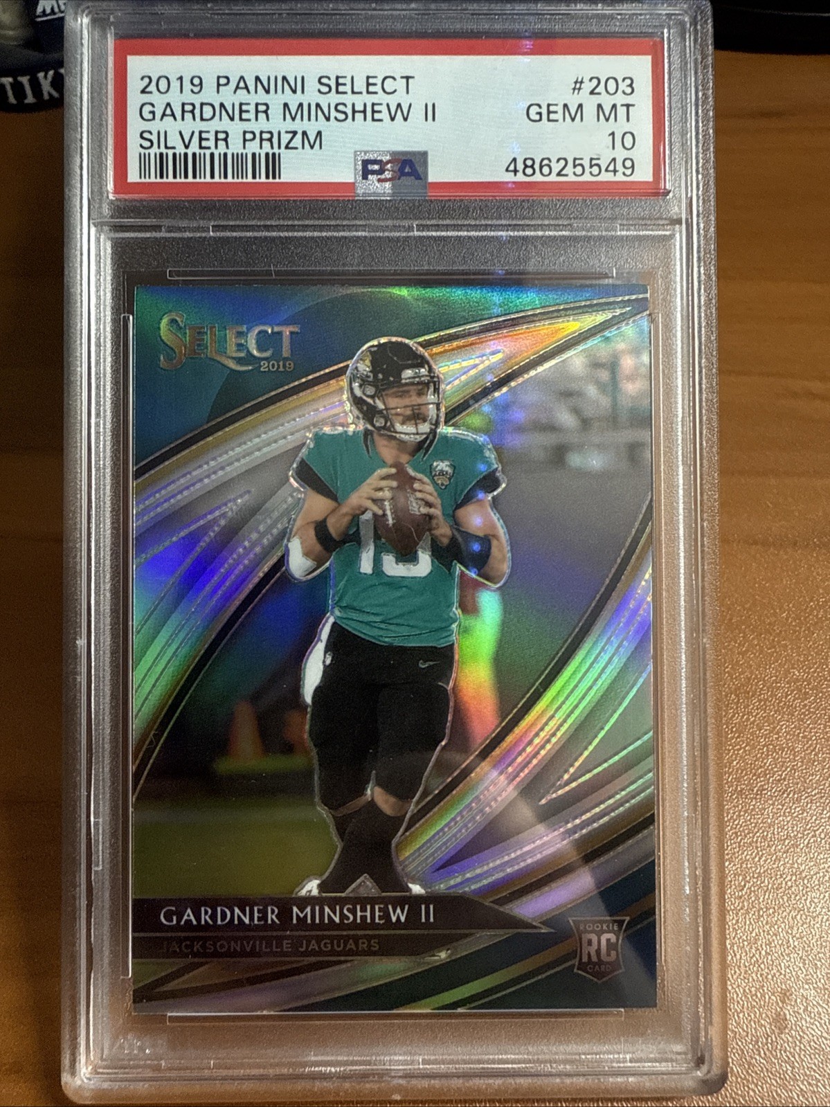 2019 Panini Select Field Level Gardner Minshew II #203 Silver Prizm (RC) PSA 10