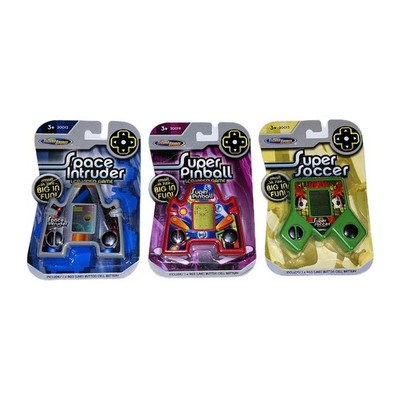 (3) 2006 Techno Source Electronic Hand Held Games Pinball Soccer Space Intruder