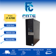 Dell Optiplex 7040 SFF PC i7-6700 3.40GHz CPU 16GB RAM 480GB SSD Windows 10 Pro