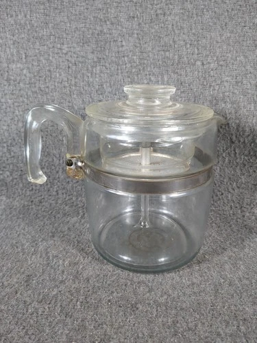 VTG Pyrex Flame Ware 7759-B Glass Percolator 9 Cup Coffee Pot Complete Set