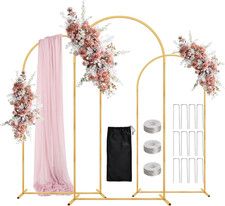 6FT 5FT 4FT Wedding Arch Backdrop Stand Kit Set of 3