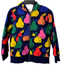 Hanna Andersson Sherpa Lined Hoodie 4 100 Sweatshirt Jacket POCKETS Rainbow Pear