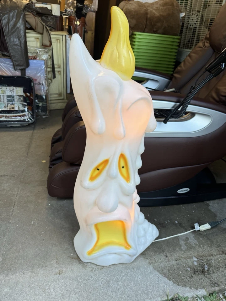 复古 Empire Blow Mold 万圣节 双面融化幽灵蜡烛 36 — 第 4/4 张图片