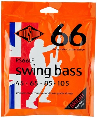 Rotosound RS66LF Swing Bass 66 Stainless Steel Bass Guitar Strings (45 65 85 ...
