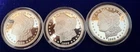 (3)  1 Oz Morgan 1 Oz Silver Rounds .999 Fine Silver marked on side