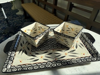 Temptations Baking Tray And Two Square Bakers/Ramekins Old World Black