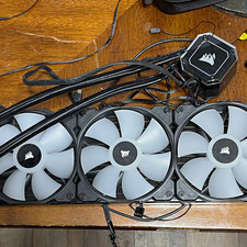 Corsair 120mm Case Fans Lot of 3 Black/White 4-Pin PWM Hydraulic 2400RPM