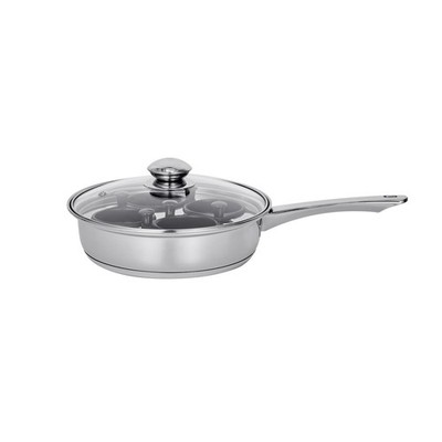 Uimoso 4-Cup Nonstick Egg Poacher Pan with Stainless Steel Lid