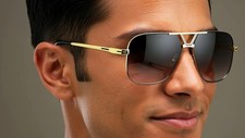 Mens Retro Classic Brown Tint Shades Gold Alloy Frame Beach Sunglasses Outdoor