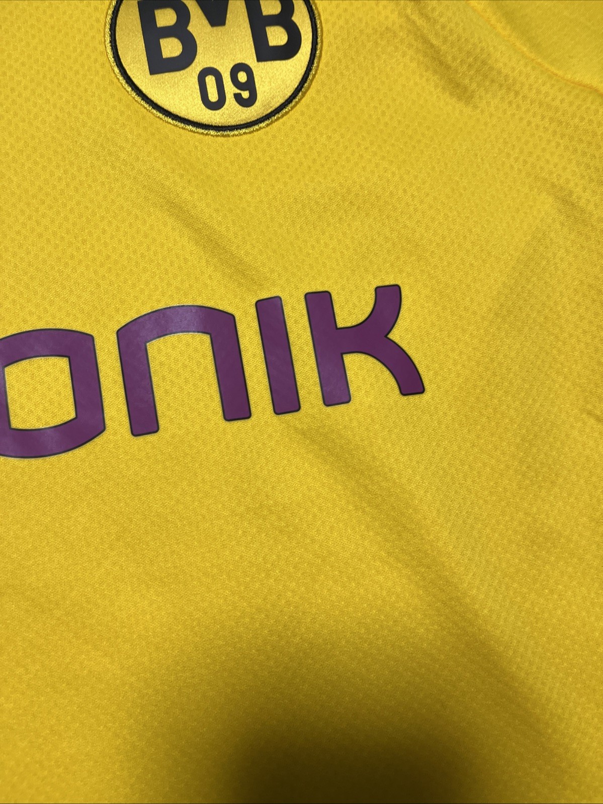 Youth XL Puma Dortmund Borussia BVB Yellow Evonik Soccer Jersey Kit Embroidered thumbnail 12