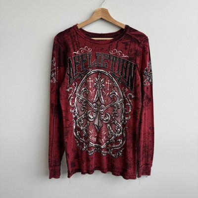 Y2K reversible affliction long sleeve shirt (0367)