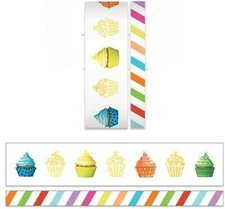 2 Rolls Rainbow Cupcake Washi Tape Decorative Planner Supply  DIY Craft