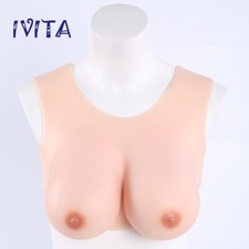 D Cup Silicone Breast Form Drag Queen Boobs Transgender Breasts Halfbody Suit