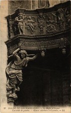 CPA AK Église de La CHAISE-DIEU Le Buffet d Orgues Cariatide de gauche (586024)