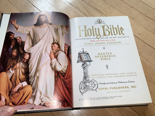 Holy Bible Master Reference Red Letter King James Version Royal Publishing 1968 - Bild 7 von 8