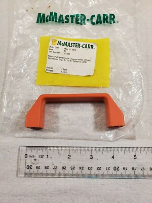 Orange Plastic Pull Handle, with Through Holes,1078A1, McMaster-Carr (Lot of 3)